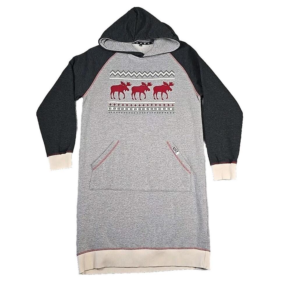 Lazy One Gray Sleep Fleece Hoodie Women’s Size S/M